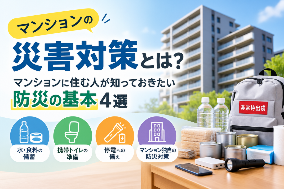 マンションの災害対策とは？マンションに住む人が知っておきたい防災の基本４選